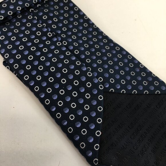 Giorgio Armani Blue Silk Necktie - Picture 7 of 9